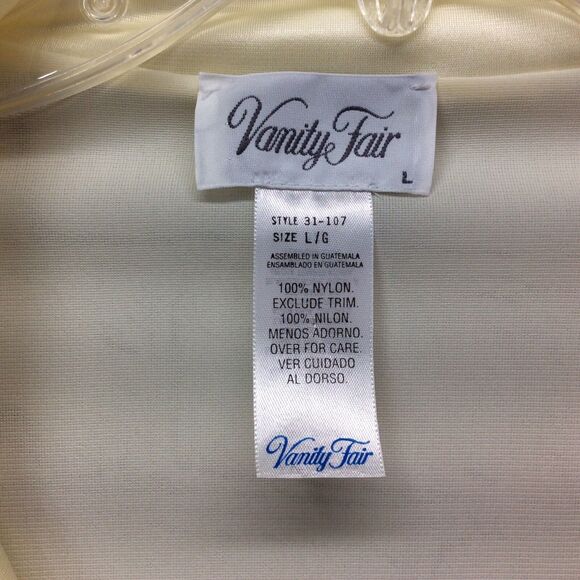 Vintage Vanity Fair House Coat Women's Size L Yellow Grandma Core Button Up Robe - Picture 2 of 9